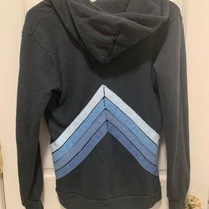 Aviator nation charcoal blue arrow hoodie